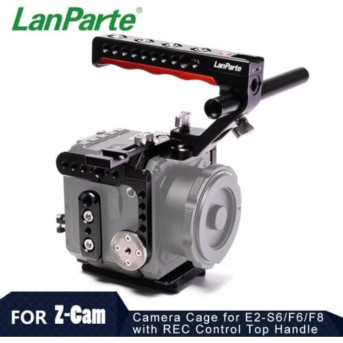 Lanparte Lightweight Camera Cage for Z Cam 2 S6 / F6 / E8 Camera with REC Control Top Handle and DSLR Camera Accessories