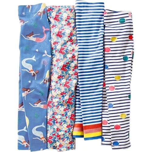 Little maven baby girl trousers childrens knitted cotton stretch toddler girl striped letter animal print pants 11031