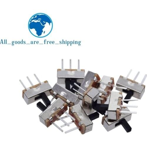 10pcs Interruptor on-off mini Slide Switch SS12D00 SS12D00G3 3pin 1P2T 2 Position High quality toggle switch Handle length:3MM