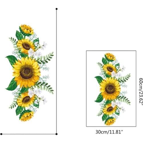 Fashionable Removable Sunflower Wall Sticker Flower Decor Waterproof Decals