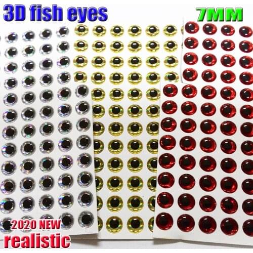 The new products with delicate do manual 3D lure eyes choose three color silver,gold,red size:7MM quantity:348pcs/lot
