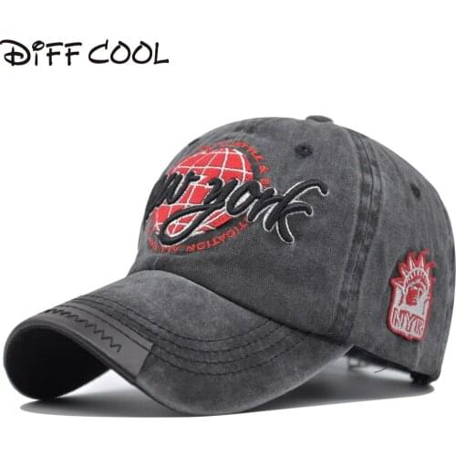 New York Baseball Cap MenS Cap Washed Cotton Vintage Embroidered Letters Dad Hat Bone Casual Sun Hats Women Caps Dropshipping