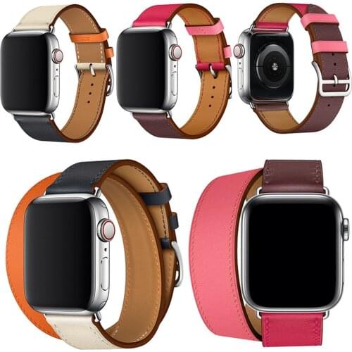 New Colors Single Tour Band for Apple Watch Series 5 4 3 2 1 Genuine Leather Strap for iWatch 44mm 40mm 42mm 38mm Band Bracelet
