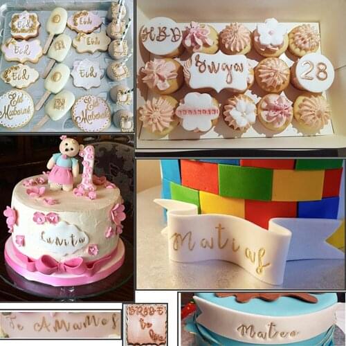 Stamps for Cookies Letters Cake Sweet Letters Stamp Decorating Tools Fondant Embossing DIY Alphabet Cutter Pastry Accessories