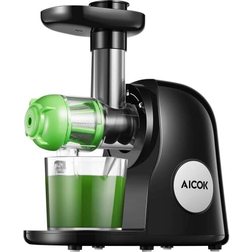 Juicer Machines, Aicok Slow Masticating Juicer Extractor Easy to Clean, Quiet Motor & Reverse Function, BPA-Free