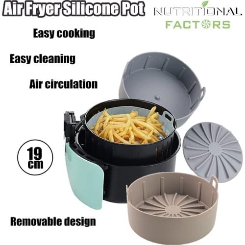 Thick Microwave Mat Air Fryer Silicone Pot Basket Multifunctional Chicken Bread Cake Heat Resistant Non-stick Grill Pan