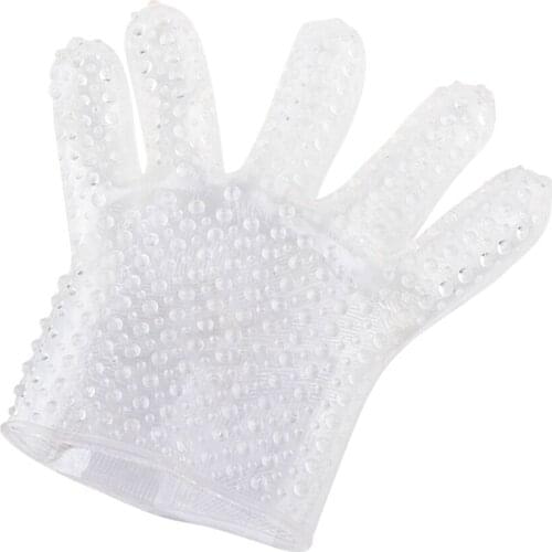 Unisex lower body masturbation with bumps to stimulate flirting massage fun gloves for orgasm enhance sex toys