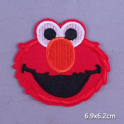 Japan Patch Cartoon Anime Iron On Patches For Clothing Sesame Street Cute Stripe Embroideried Patches For Clothes Bottle Patch