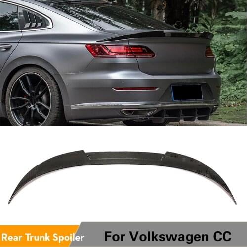 Carbon Fiber Rear Trunk Spoiler Boot Lip Wing Spoiler For Volkswagen VW CC 2019 2020