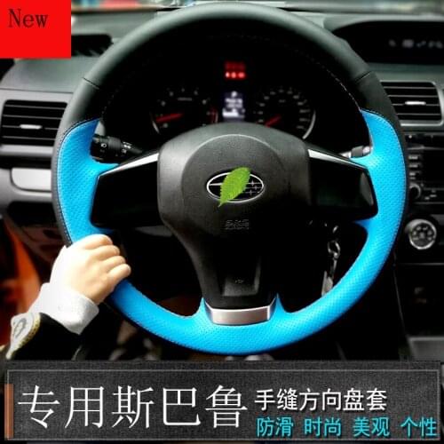 Suede Leather Auto Steering Wheel Braid Car Steering Wheel Cover Black For Subaru Forester 2008-2012 Impreza 2008-2011