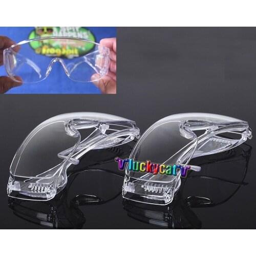 2Pcs Dental Protective Transparent Glasses Anti-fog Teeth Whitening Lamp