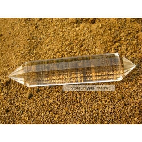 24 Sided 101g Natural Super Clear Quartz Vogel Inspired Crystal Wand
