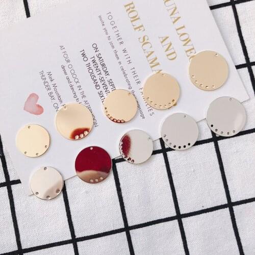 4 pieces / lot AlloyRoundwhite k k goldbead caps earings fashion jewelry connectors for jewelry makingOther