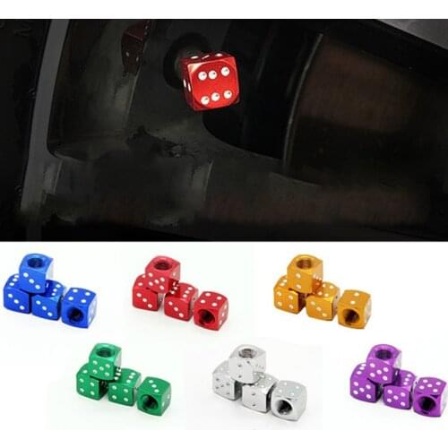 5pcs Lot Aluminum Alloy Car-styling AUTO Dice Dust Valve Caps Motorcycles Electric