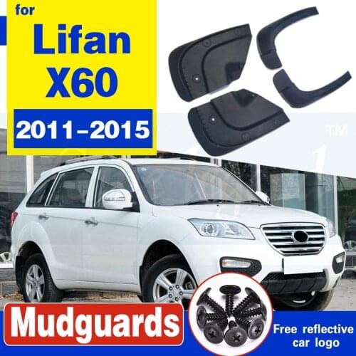 Molded Mud Flaps For Lifan X60 2011 2012 2013 2014 2015 Mudflaps Splash Guards Mud Flap Front Rear Mudguards Fender