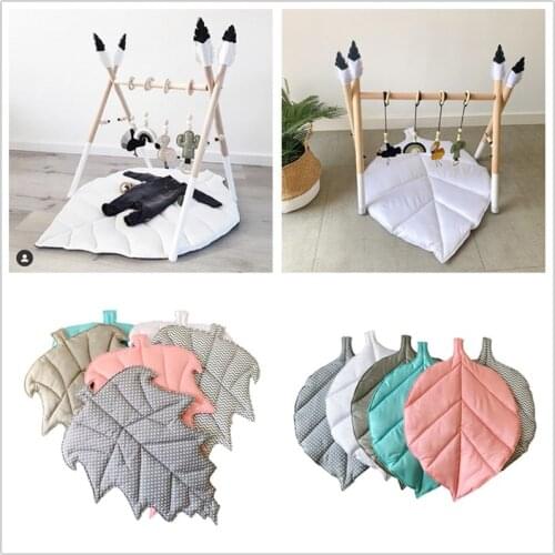 Baby Play Mat Carpet Cotton Kids Baby Tree Leaf Shape Educational Toy Mats Childrens Rugs For Room Floor Playmat Climbing Pad