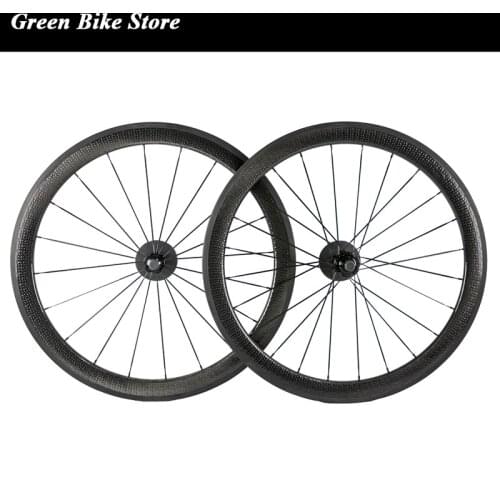 Hot sale dimple carbon wheelset 50mm road clincher wheels full carbon bike wheelsets