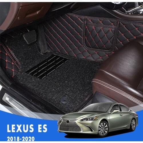 For LEXUS ES ES300h ES350 2018 2019 2020 Luxury Double Layer Wire Loop Car Floor Mats Carpets Auto Styling Accessories