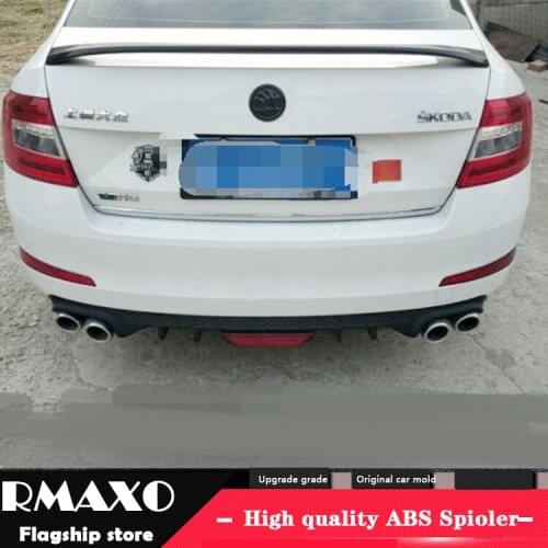 For Skoda Octavia Spoiler 2014-2019 Octavia Spoiler D-RS ABS plastic Material Car Rear Wing Color Rear Spoiler