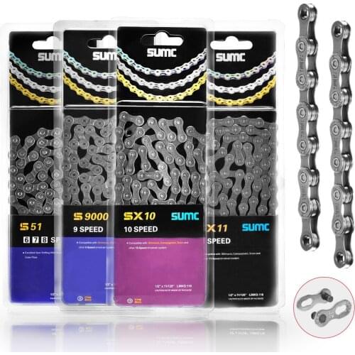 Mountain bike anti-rust 6 7 8 9 10 11 speed chain SUMC road electric folding bike 24S 27S 30S variable speed mtb chain