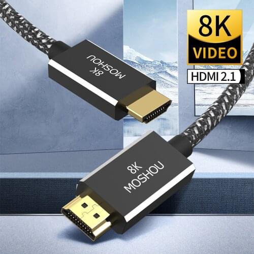 HDMI Certification 8K HDMI 2.1 Cable 4K 120Hz Support HDR Video HiFi Audio For Xiaomi Mi Box PS5 RTX 3060 3070 8K 60Hz Cable