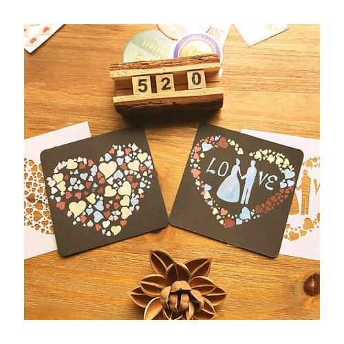 Love Wedding Theme Drawing Pattern Shapes Kids Decor Props Painting Tools For DIY Album Accessories Scrapbooking Photo Album