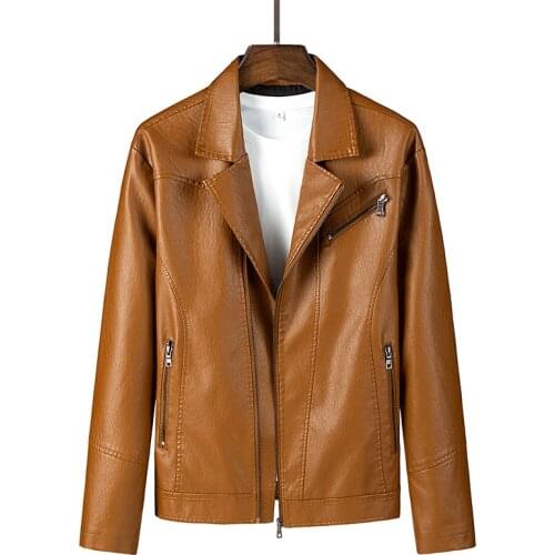 Men Faux Leather Jacket Motorcycle 5XL Mens Jackets Black Orange Jaqueta De Couro Masculina Outwear Male PU Leather Coats Mens