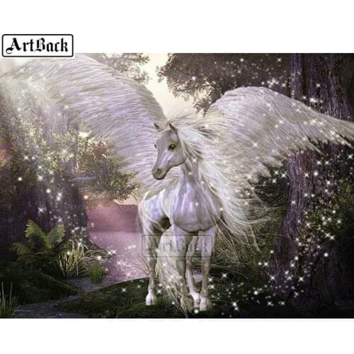 5d diy diamond painting horse kit full square / round drill 3d diamond embroidery animal sewing artwork gift SE137