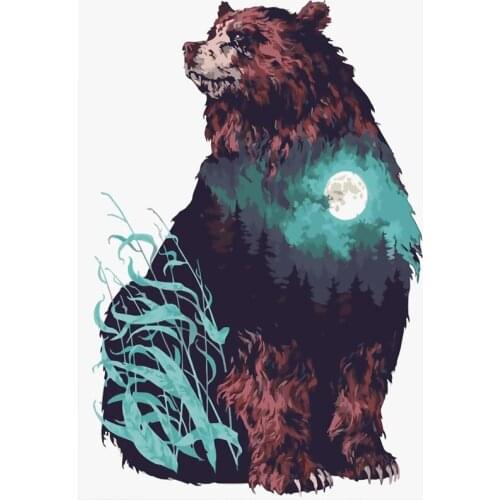Painting By Numbers Bear Pictures Oil Painting By Numbers Animal Arcylic Oil Painting Hand Paint Kit Canvas Home Decor