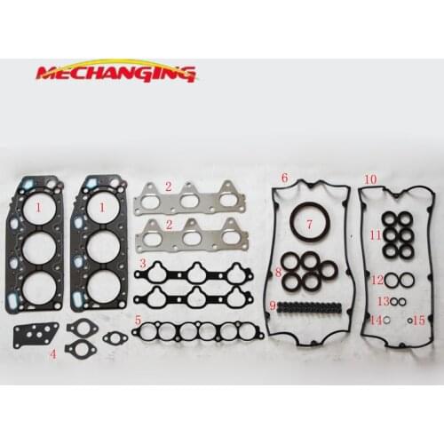 6A12 FOR PROTON PERDANA OR MITSUBISHI GALANT Engine Rebuilding Kits Full gasket Set engine Parts Engine Seal Gasket MD971346