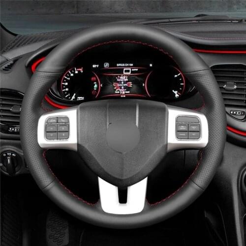 DIY Anti-Slip Wear-Resistant Steering Wheel Cover For Volkswagen Routan 2011-2016 Car Interior Decoration