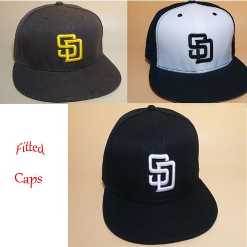2021 New Baseball Fitted SD Running Adult Hats Women Man HipHop San Diego Flat Caps Full Closed LovePadres Beach Casual Gorras