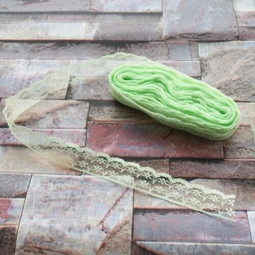 Wholesale 10 yards 22mm Width Fruit Green Lace Ribbon Embroidery Lace DIY Jewelry Decoration Clothing Accessories