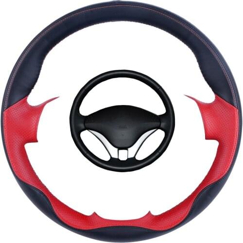 Custom Original Leather Car Steering Wheel Cover For Mitsubishi Pajero 2008 2009 2010 2011 V73 2011 L200 Steering Wheel Braid