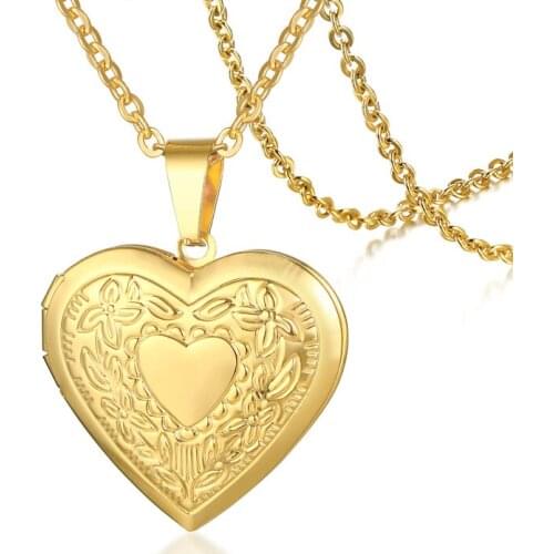 2021 Fashion Stainless Steel Heart-shaped Openable Fashion Simple Style And Temperament Pendant Necklace Suitable For Women