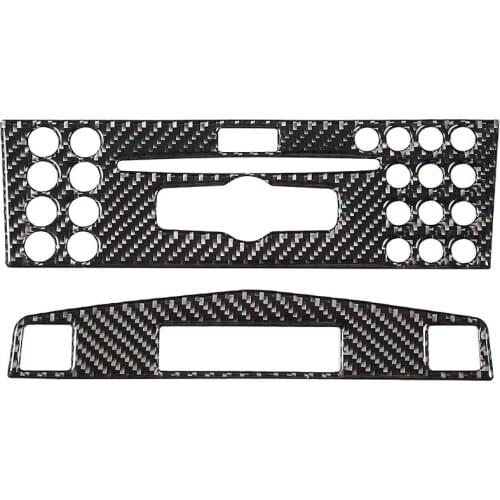 Center Console Panel Trim,Carbon Fiber Center Console Navigation Panel Fit for Mercedes Benz C Class W204 2005-2012