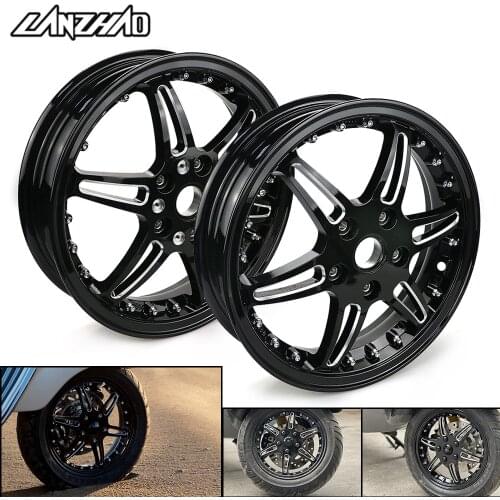 Pair Motorcycle Wheel Hub Front Rear Wheel Frame Kit Metal Steel Rims for Vespa GTS 150 250 300 GTV 300 2013 - 2019 2020 2021