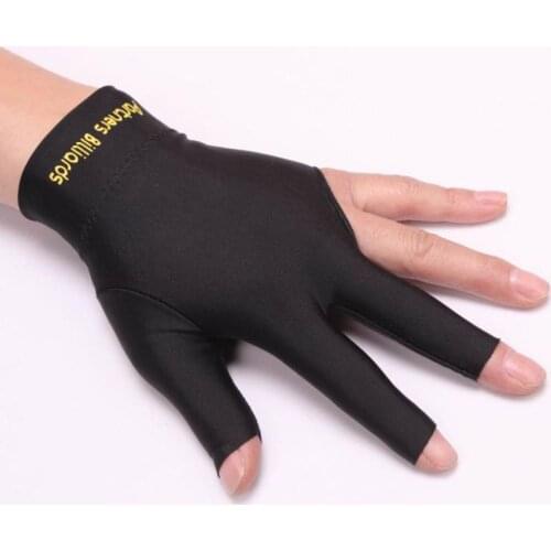 Unisex Three-finger Billiard Gloves Solid Color Lycra Fabric Spandex Snooker Special Billiard Gloves Billiard Playing Equipment