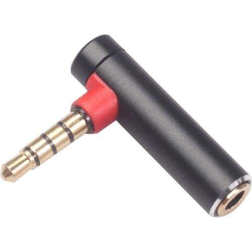 90 Degree Right Angled Adapter Converter 3.5mm Male To Female Audio Converter Adapter L-Shape Microphone Jack