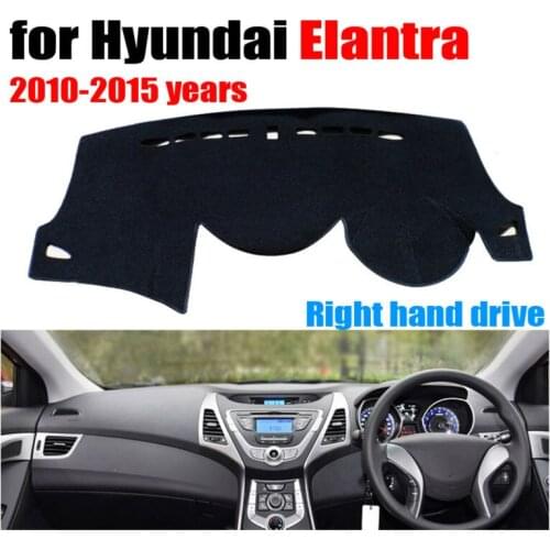 RKCA Car dashboard cover mat for Hyundai Elantra 2010-2015 years Right hand drive dashmat pad dash cover auto accessories