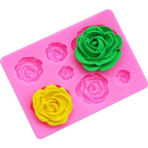 Rose Flowers silicone mold Cake Chocolate Mold wedding Cake Decorating Tools Fondant Sugarcraft Cake Mold