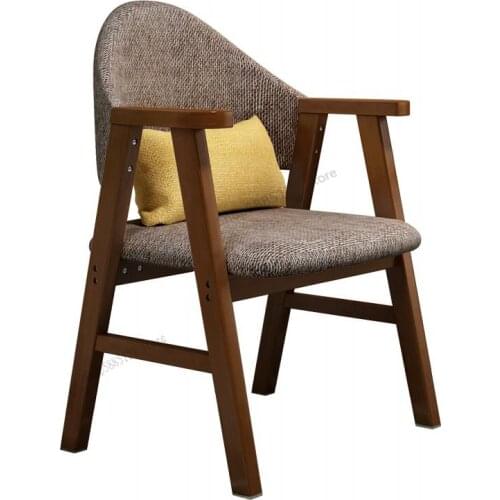 Solid Wood Desk Chair Home Study Chair White Simple Computer Chair Nordic Leisure Dining Chair Staff Office Chair