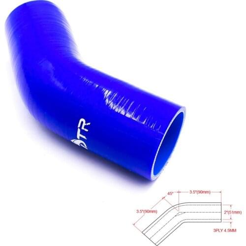 Universal 2.0" 2.5" 3" /51mm 63mm 76mm 45 Degree Elbow Silicone Hose Couple Hose For GOLF MK3 Ford focus mk1