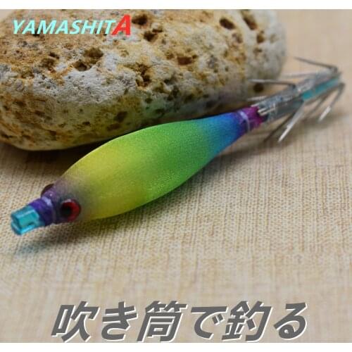 Japan original YAMASHITA squid hook blowing tube explosion hook fishing software luminous cloth chapter volume hook hook