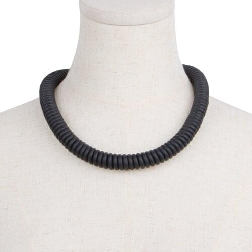 YD&YDBZ Multicolor Rubber Choker Necklaces Women Gothic Style Winding Chunky Chain Statement Necklace Party Jewelry Decoration