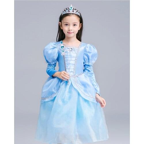 Girl Mermaid Princess Dress Fall Long Sleeve Clothing Wedding Flower Ball Gown Fancy Christmas Dress