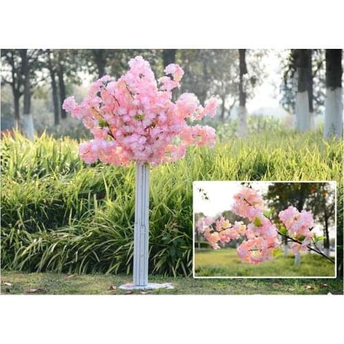 1 Meter Long Artificial Simulation Cherry Blossom Flower Bouquet Wedding Arch Decoration Garland Home Decor Supplies