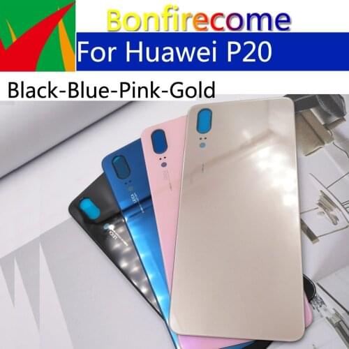 10Pcs\lot For Huawei P20 Back Glass Battery Cover Rear Door Housing Cover Case For P20 EML-L09 L09C Chassis Shell replacement