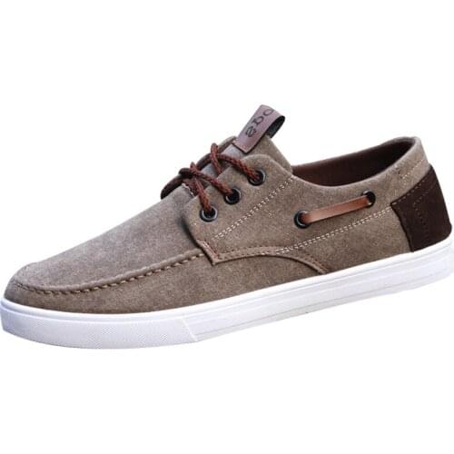 2022 Summer Breathable Mens Shoes Casual Lace-up Canvas Shoes Men Sneakers High Quality Driving Shoes Non-slip Flats Shoes Man
