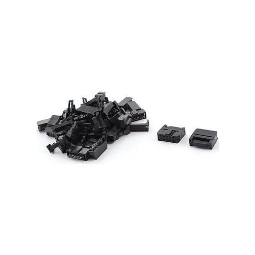 20 x 2.54mm 2x5P 10Pin IDC FC Female Header Socket Connector Black